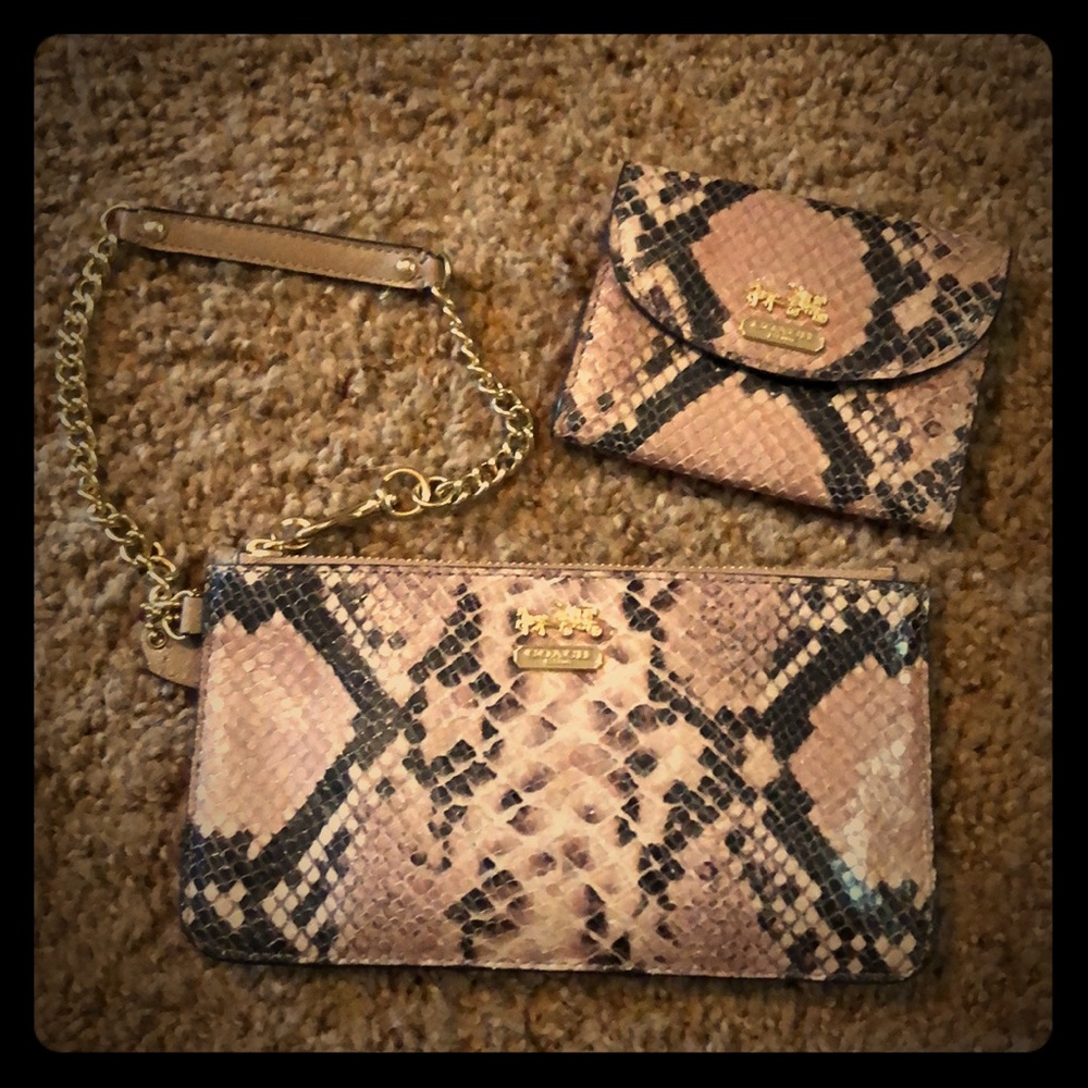 Coach wristlet and change purse